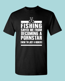 Fishing save me from becoming a P*** star shirt, funny fisherman shirt - Fivestartees