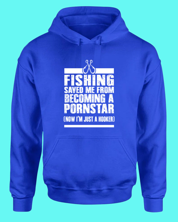 Fishing save me from becoming a P*** star hoodie, funny fisherman hoodie - Fivestartees