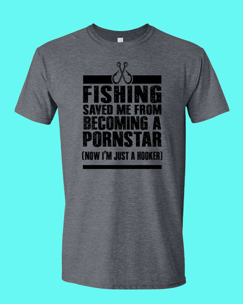 Fishing save me from becoming a P*** star shirt, funny fisherman shirt - Fivestartees