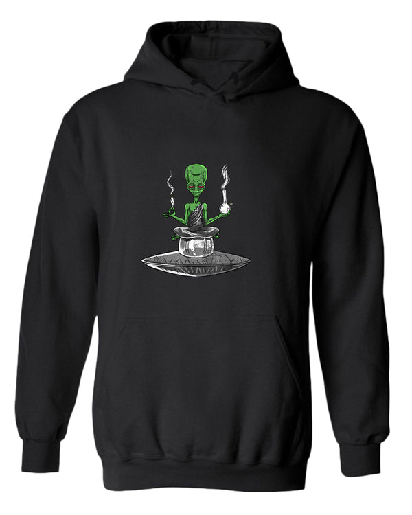 Alien meditation hoodie, smoke hoodies - Fivestartees