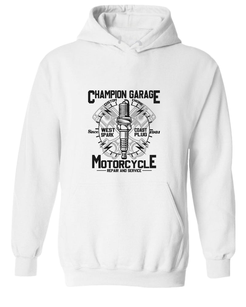 Champion garage motorcycle repair service hoodie - Fivestartees