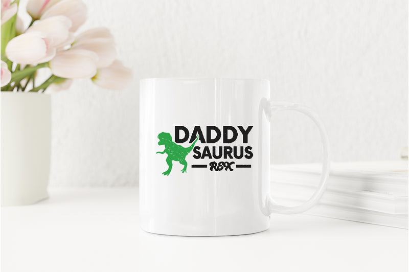 Daddy saurus rec Coffee Mug, dinosaur daddy Coffee Mug - Fivestartees