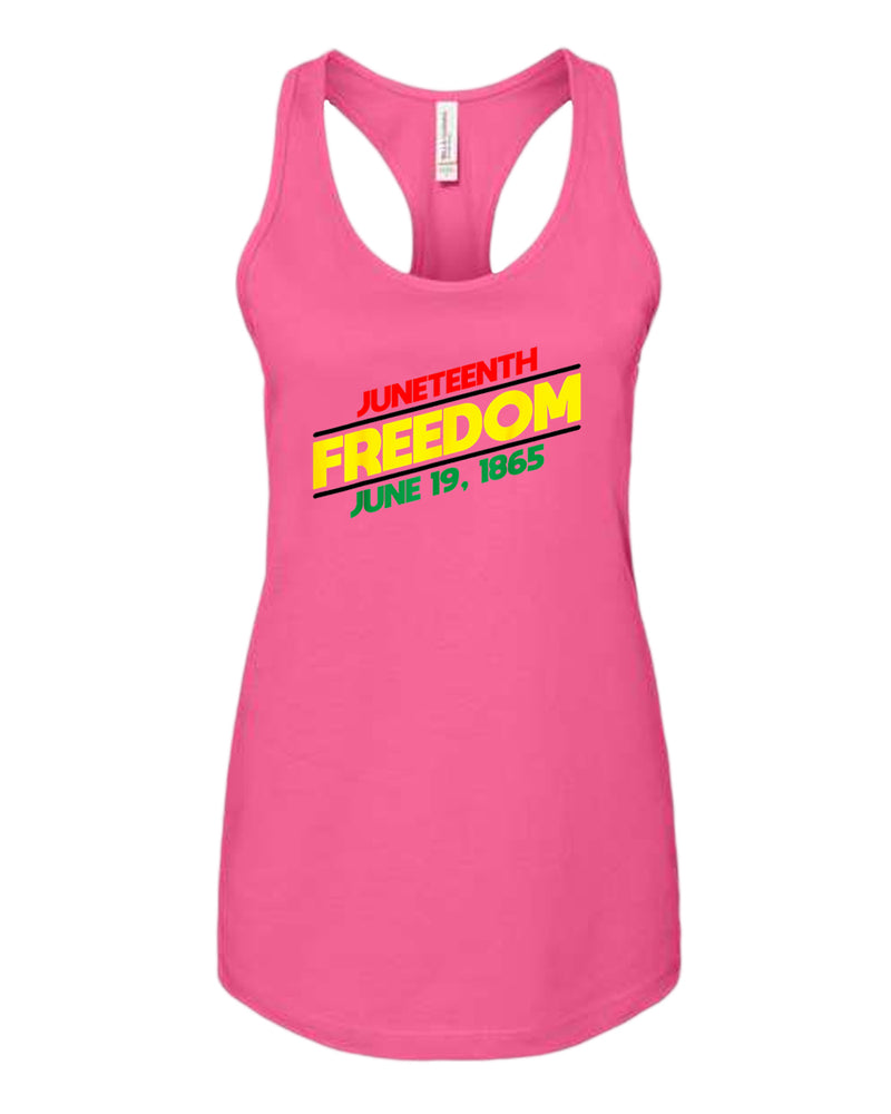 Juneteenth freedom tank top dash design - Fivestartees