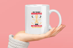 Only the best grandpas ride motorcycles and have beards Coffee Mug - Fivestartees