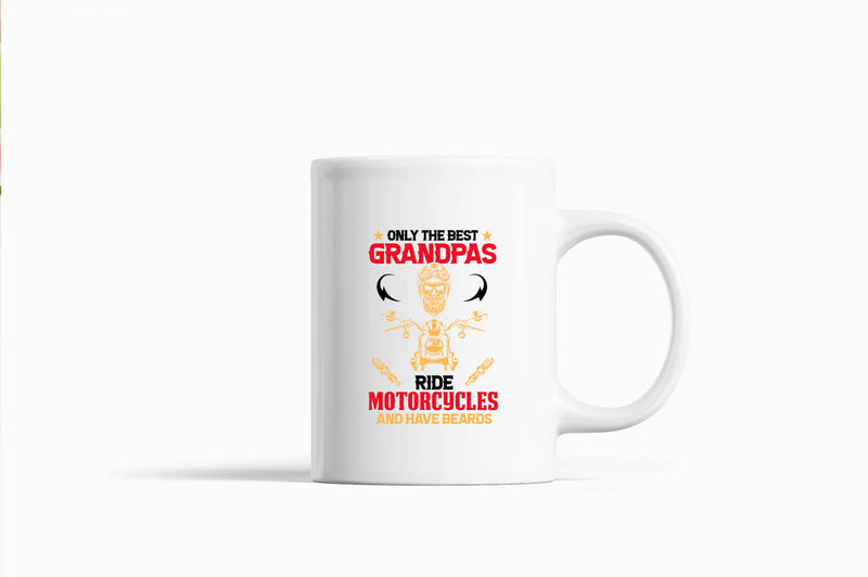 Only the best grandpas ride motorcycles and have beards Coffee Mug - Fivestartees