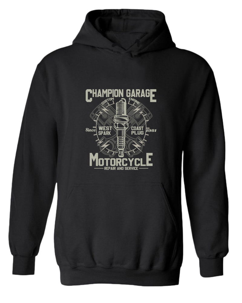Champion garage motorcycle repair service hoodie - Fivestartees