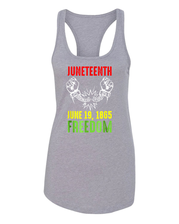 Freedom tank tops broken chain june 19 1865 tank top - Fivestartees