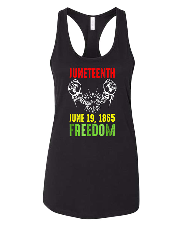 Freedom tank tops broken chain june 19 1865 tank top - Fivestartees