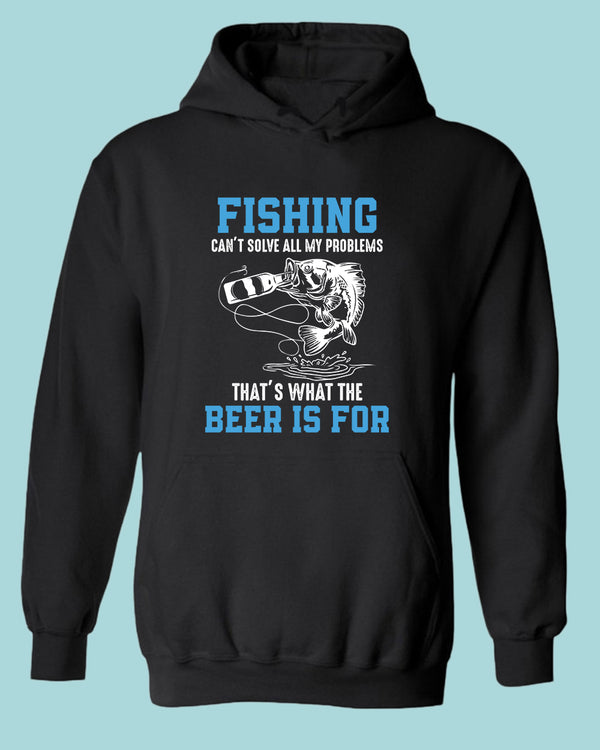 Fishing can't solve all my problems hoodie, funny fishing hoodie - Fivestartees