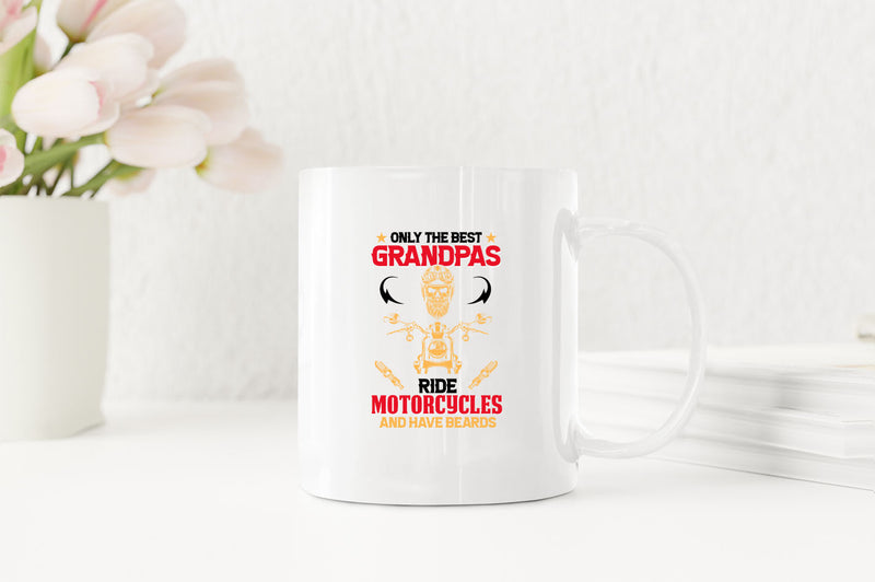 Only the best grandpas ride motorcycles and have beards Coffee Mug - Fivestartees