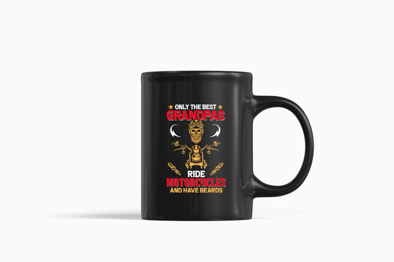 Only the best grandpas ride motorcycles and have beards Coffee Mug - Fivestartees