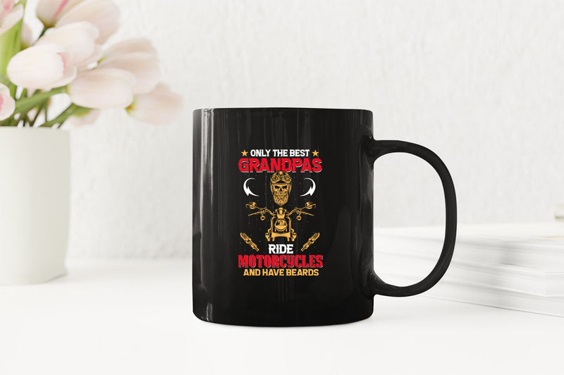 Only the best grandpas ride motorcycles and have beards Coffee Mug - Fivestartees