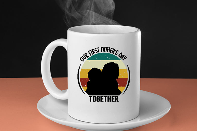 Our first father's day together Coffee Mug, daddy and kid Coffee Mug - Fivestartees