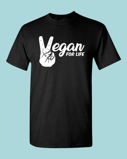 Vegan for Life T-shirt, vegetarian shirt - Fivestartees