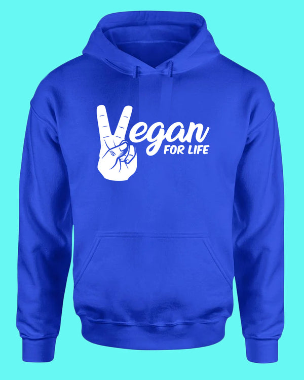 Vegan for Life Hoodie, vegetarian Hoodie - Fivestartees