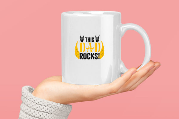 This dad rocks Coffee Mug, music dad Coffee Mug - Fivestartees