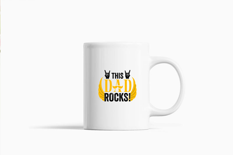 This dad rocks Coffee Mug, music dad Coffee Mug - Fivestartees