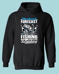 Weekend forecast fishing hoodie - Fivestartees