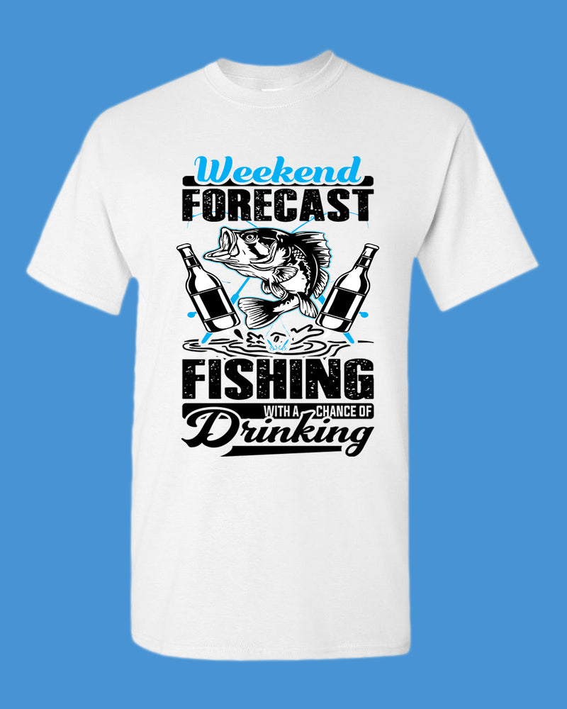 Weekend forecast fishing t-shirt - Fivestartees