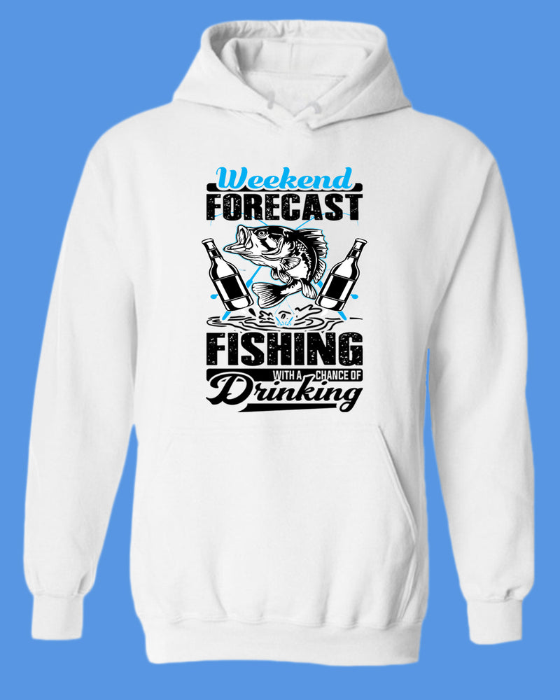 Weekend forecast fishing hoodie - Fivestartees