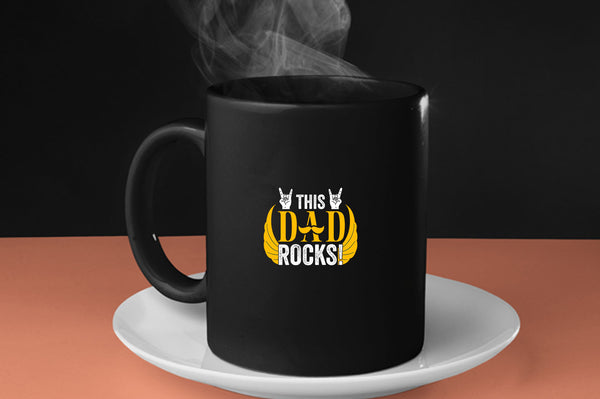 This dad rocks Coffee Mug, music dad Coffee Mug - Fivestartees