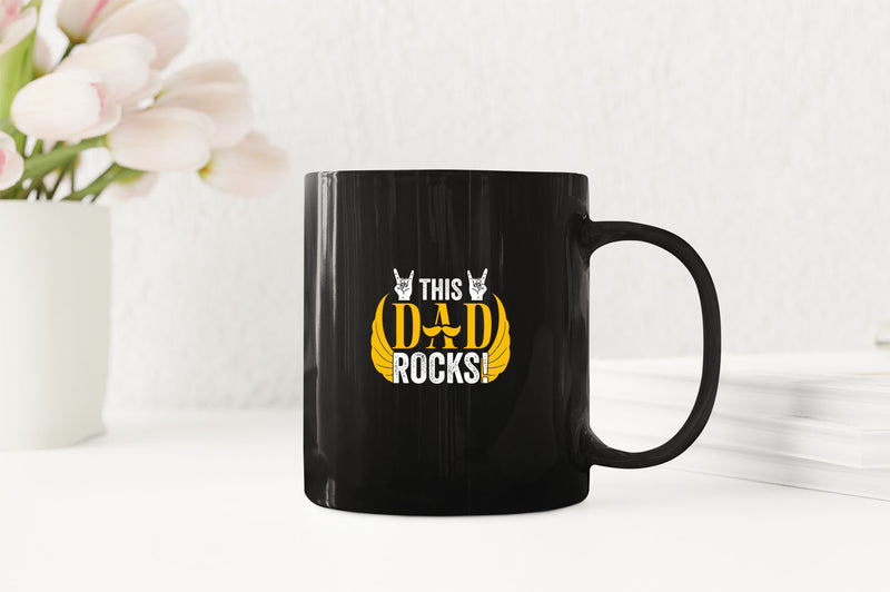This dad rocks Coffee Mug, music dad Coffee Mug - Fivestartees