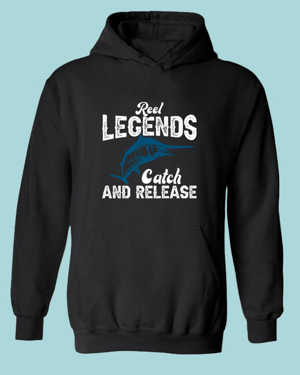 Reel Legends catch and release hoodie, fishing tees - Fivestartees