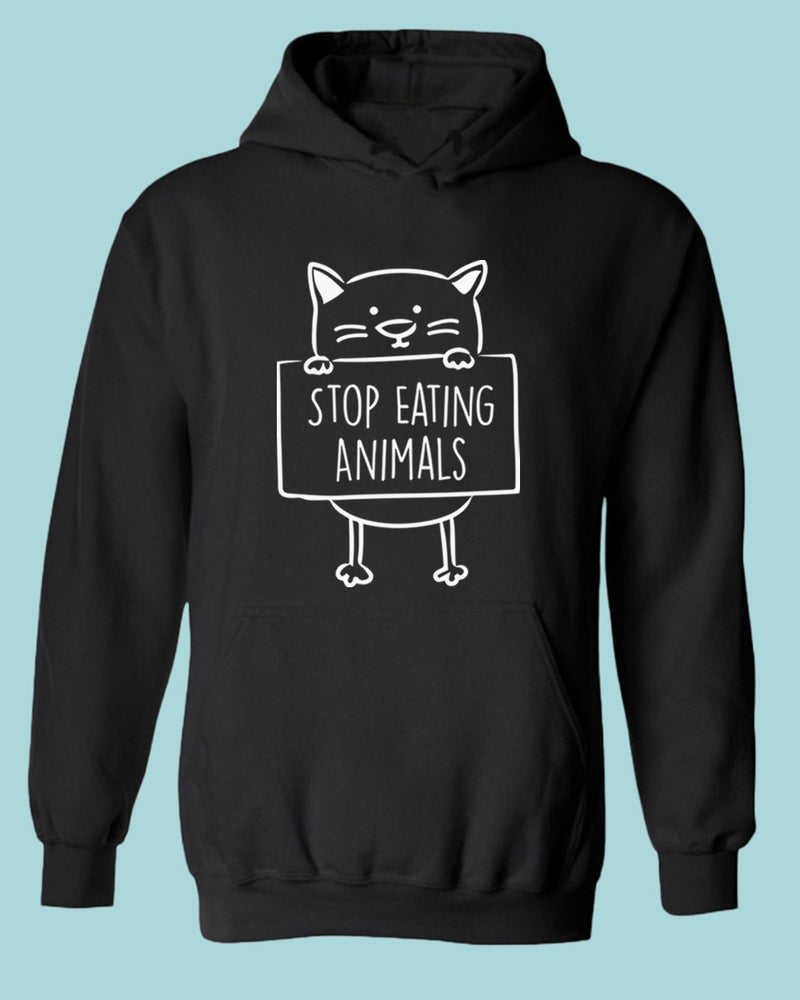 Stop Eating Animals Hoodie vegetarian Hoodie - Fivestartees
