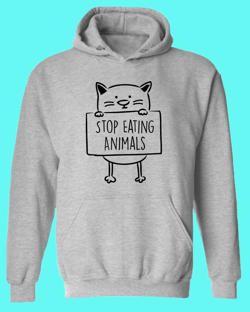 Stop Eating Animals Hoodie vegetarian Hoodie - Fivestartees