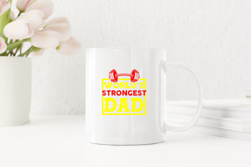 World's strongest dad, Coffee Mug gym dad Coffee Mug - Fivestartees