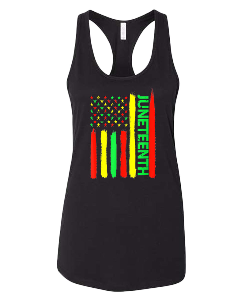 Juneteenth American flag tank top - Fivestartees