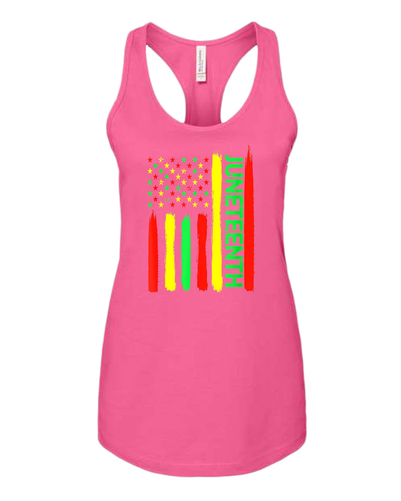 Juneteenth American flag tank top - Fivestartees