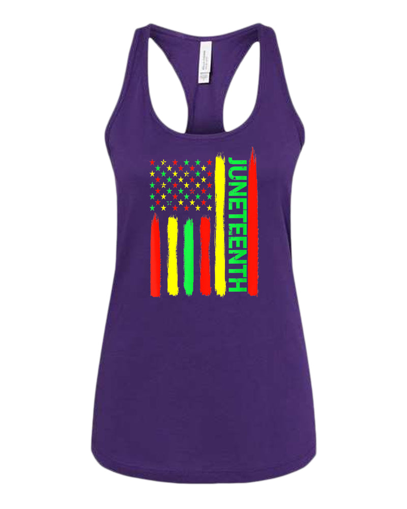 Juneteenth American flag tank top - Fivestartees