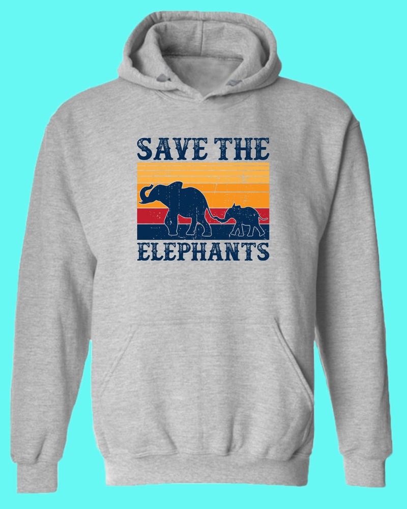 Save the Elephant Hoodie, vegetarian Hoodie - Fivestartees