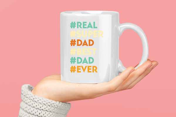 Real super dad best dad ever Coffee Mug, father's day gift - Fivestartees