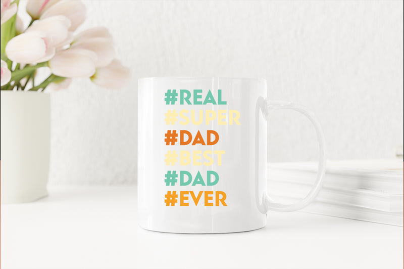 Real super dad best dad ever Coffee Mug, father's day gift - Fivestartees