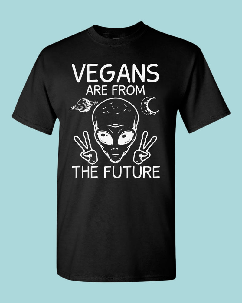 Vegans Are from The Future T-shirt, vegetarian T-shirt - Fivestartees