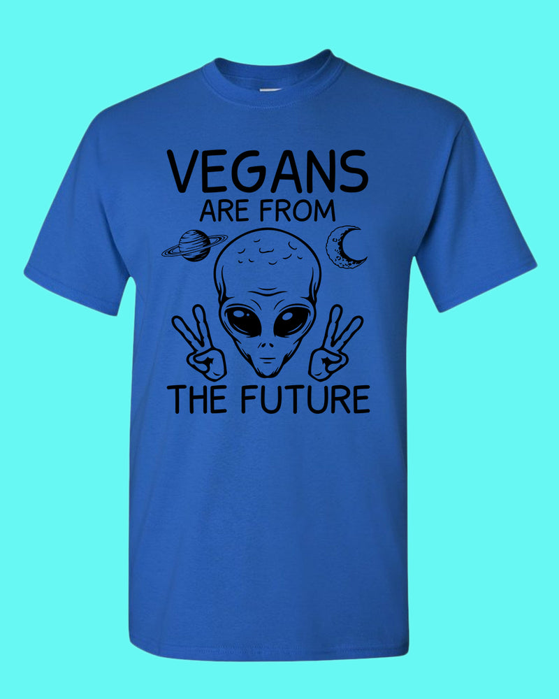 Vegans Are from The Future T-shirt, vegetarian T-shirt - Fivestartees