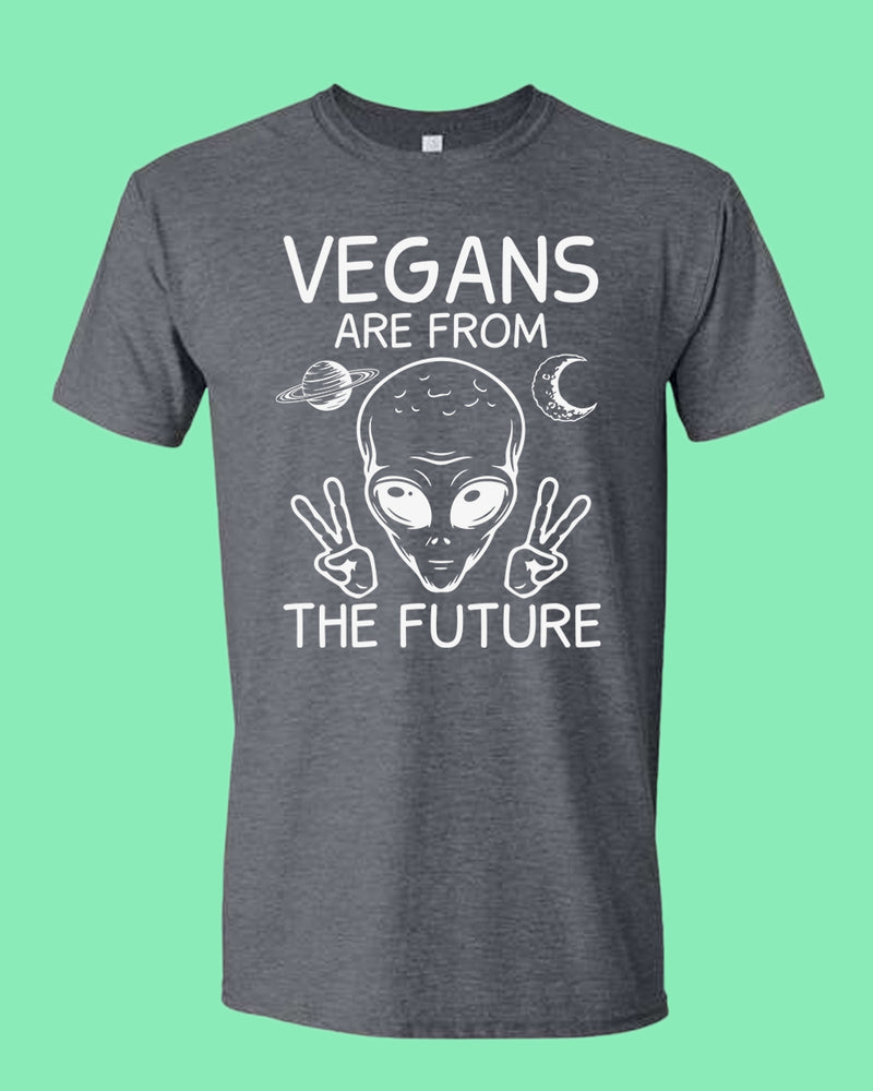 Vegans Are from The Future T-shirt, vegetarian T-shirt - Fivestartees