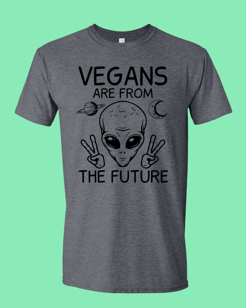 Vegans Are from The Future T-shirt, vegetarian T-shirt - Fivestartees