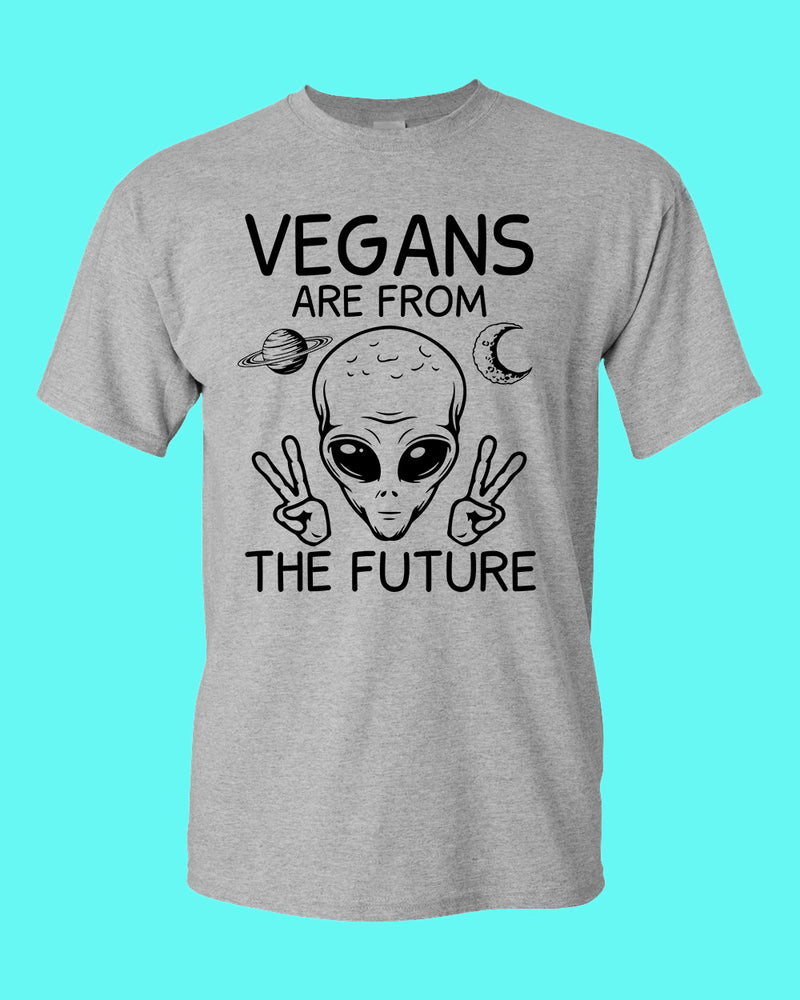 Vegans Are from The Future T-shirt, vegetarian T-shirt - Fivestartees