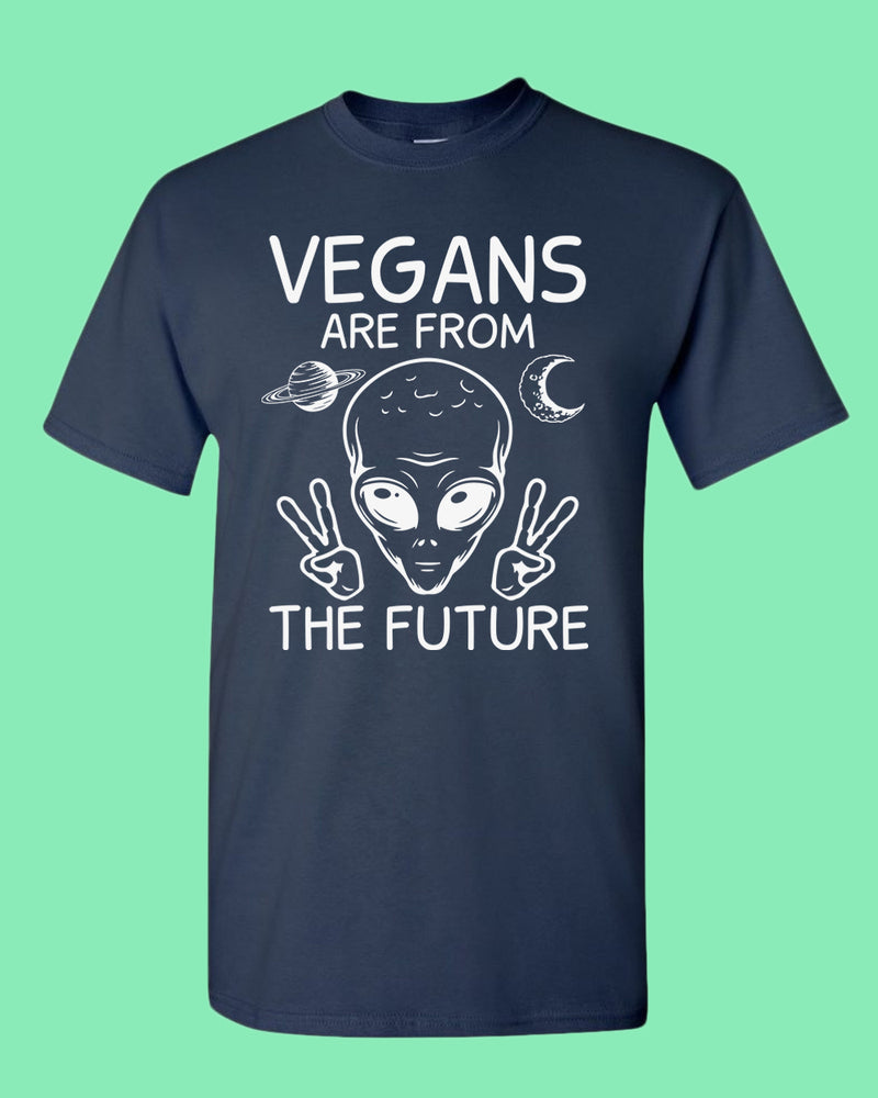 Vegans Are from The Future T-shirt, vegetarian T-shirt - Fivestartees