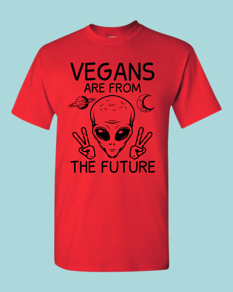 Vegans Are from The Future T-shirt, vegetarian T-shirt - Fivestartees