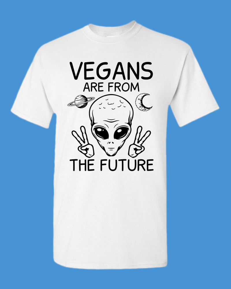 Vegans Are from The Future T-shirt, vegetarian T-shirt - Fivestartees