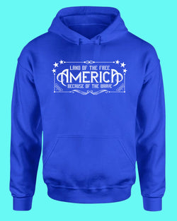 Land of the Free Because of the Brave hoodie American hoodie - Fivestartees