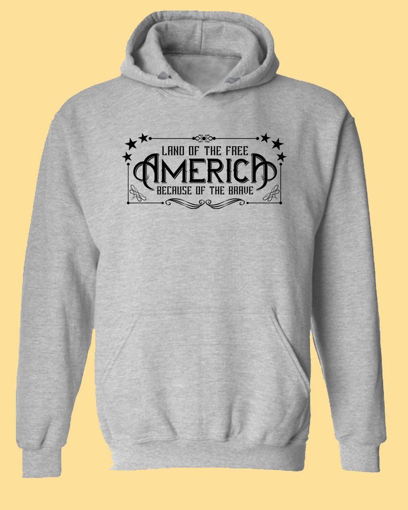 Land of the Free Because of the Brave hoodie American hoodie - Fivestartees