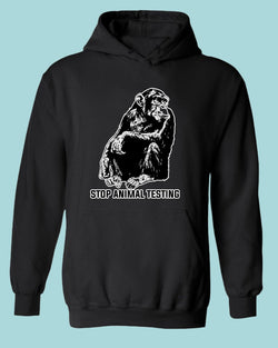 Stop Animals Testing Hoodie vegetarian Hoodie - Fivestartees