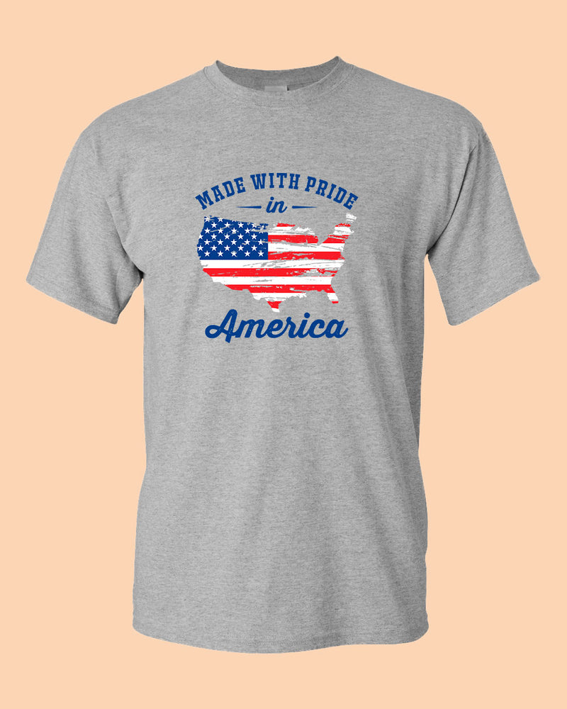 Made With Pride In America T-shirt USA Flag T-shirt - Fivestartees