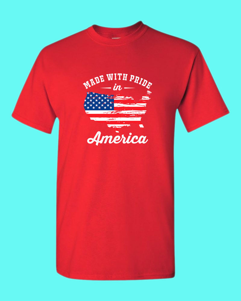 Made With Pride In America T-shirt USA Flag T-shirt - Fivestartees