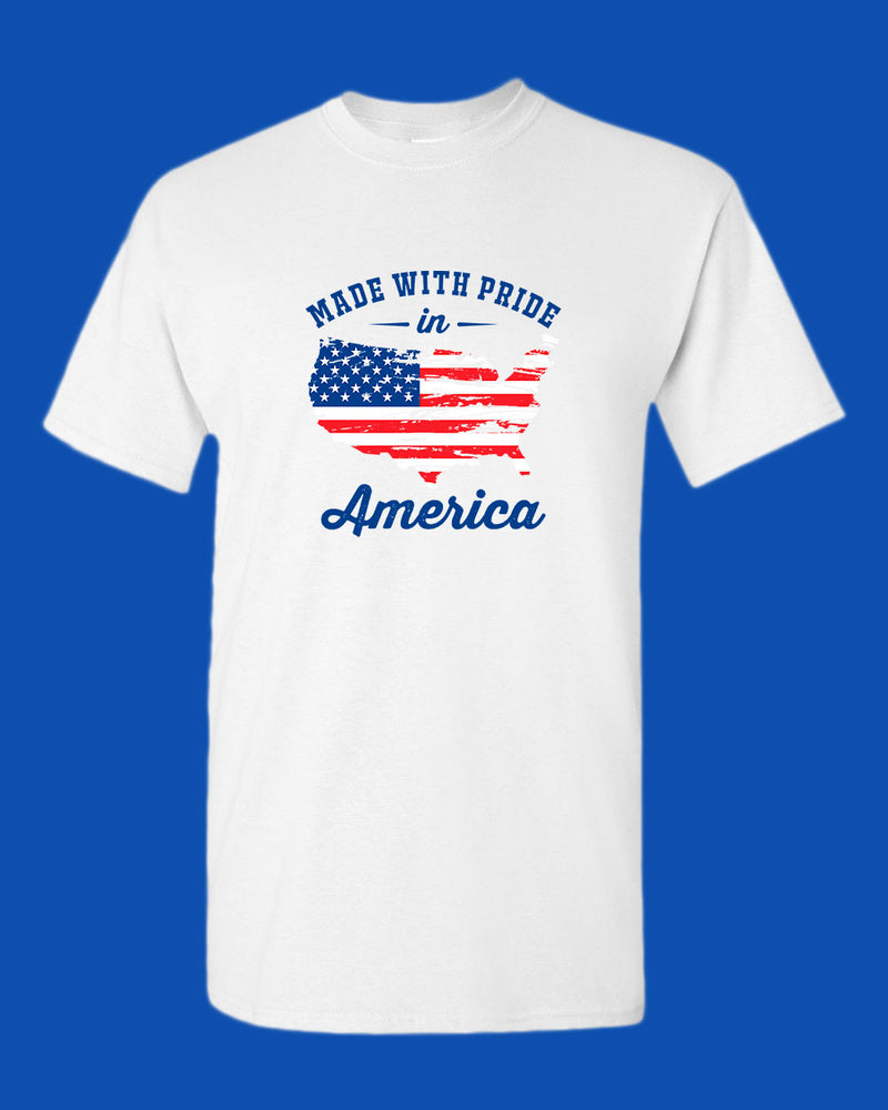 Made With Pride In America T-shirt USA Flag T-shirt - Fivestartees